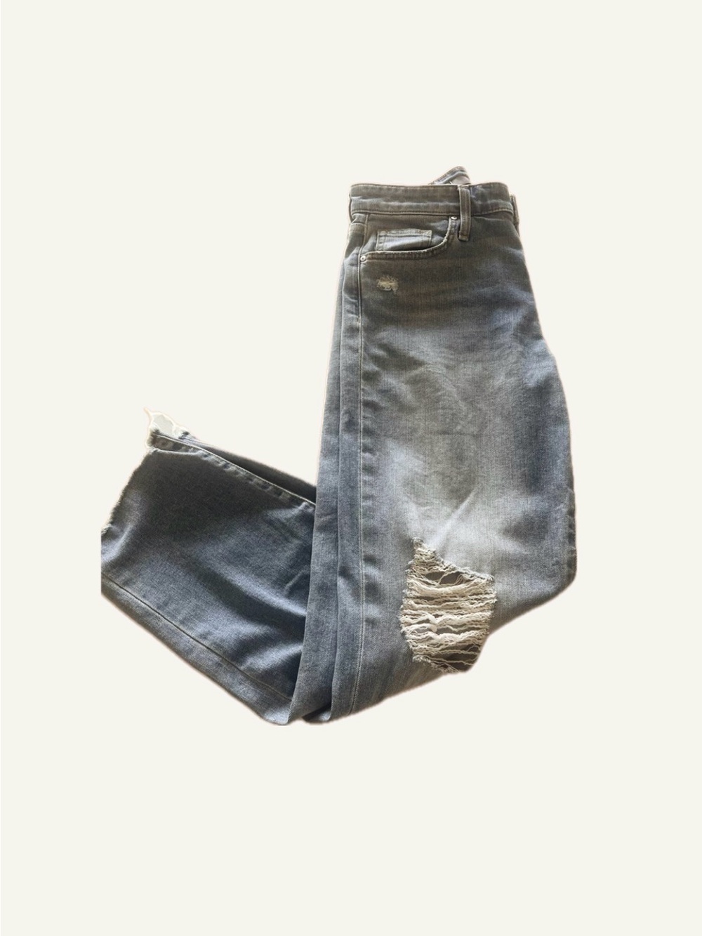 Joe's Jeans Faded Blue Distressed Straight Leg